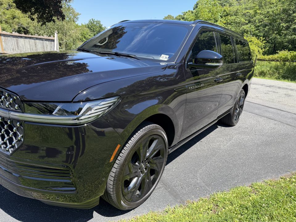 Black Lincoln Navigator Executive, front three-quarter view — Orange County Limousine, Newburgh NY